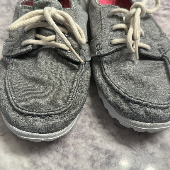 Skechers On The Go Tide Womens 6.5 Charcoal Gray Casual Lace Up Boat Shoes - Picture 2 of 7